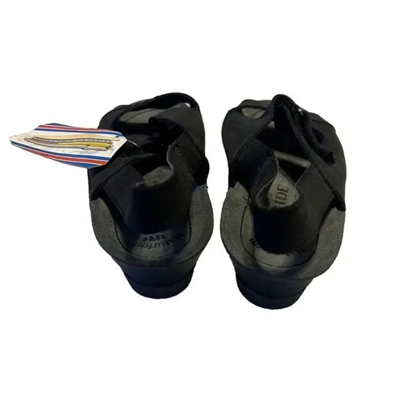NWT!! Womens 36 German Rohde‎ Black Suede Comfortable Wedge Sandals Nature Form - Picture 4 of 7